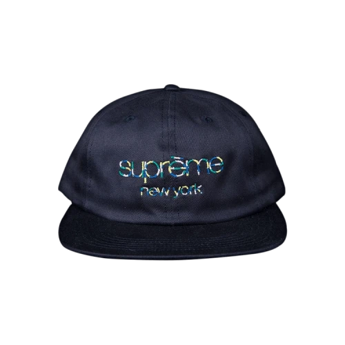 Supreme Multicolor Twill Classic Logo 6 Panel 'Navy'