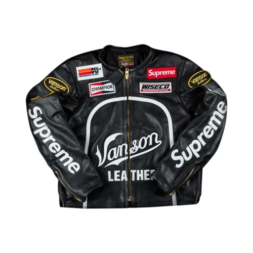 Supreme x Vanson Leather Star Jacket 'Black'