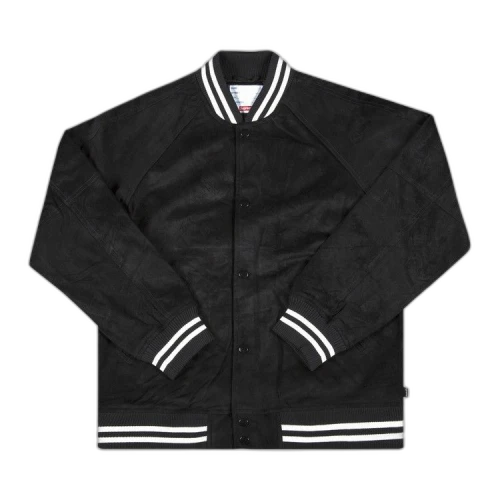 Supreme Suede Varsity Jacket 'Black'