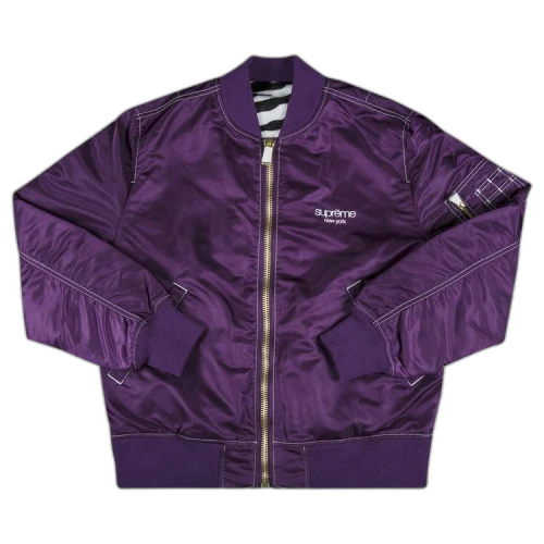 Supreme Contrast Stitch Reversible MA-1 Jacket 'Purple'