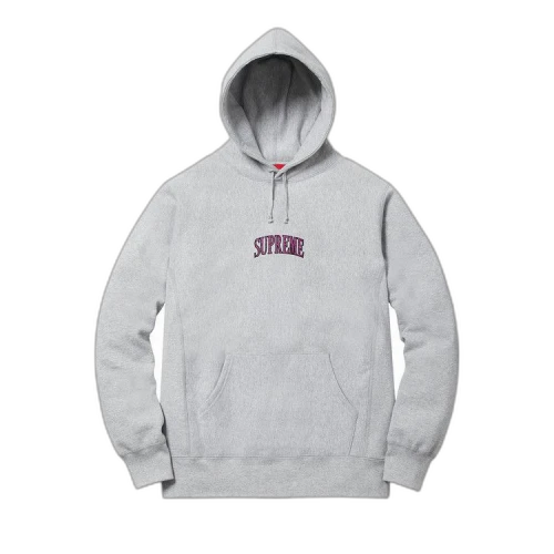 Supreme Glitter Arc Hooded Sweatshirt 'Heather Grey'