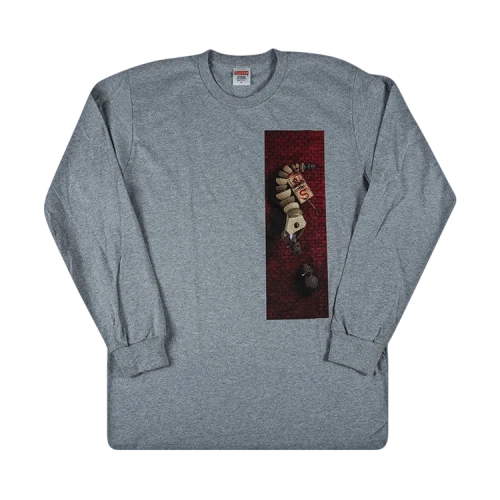 Supreme Mike Hill Snaketrap Long-Sleeve Tee 'Heather Grey'