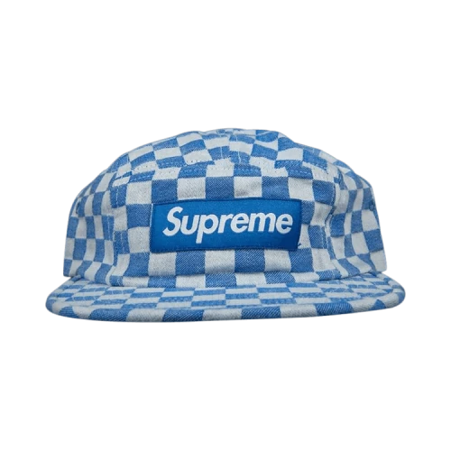 Supreme Checkerboard Camp Cap 'Blue'