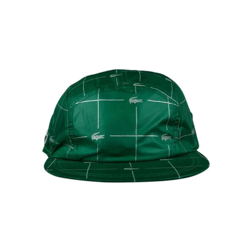 Supreme x Lacoste Reflective Grid Nylon Camp Cap 'Green'