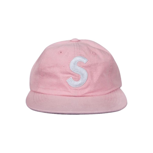 Supreme Washed Chambray S Logo 6 Panel Cap 'Pink'