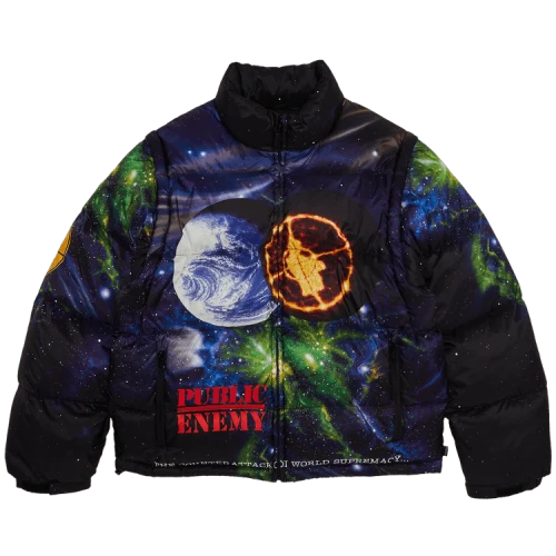 Supreme x Public Enemy x Undercover Puffer Jacket 'Black'
