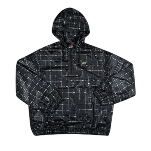 Supreme x Lacoste Reflective Grid Nylon Anorak 'Black'