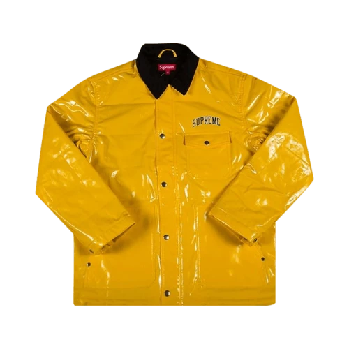Supreme Quilted Patent Vinyl Work Jacket 'Yellow'