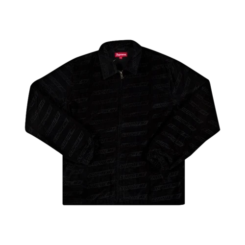Supreme Debossed Logo Corduroy Jacket 'Black'