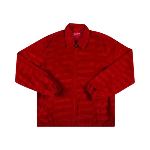 Supreme Debossed Logo Corduroy Jacket 'Red'