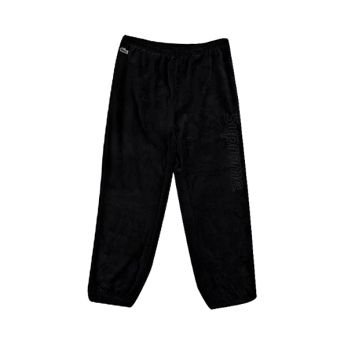 Supreme x Lacoste Velour Track Pants 'Black'