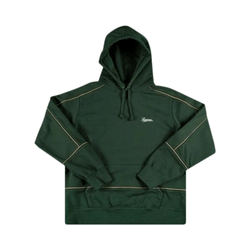Supreme Piping Hooded Sweatshirt 'Green'