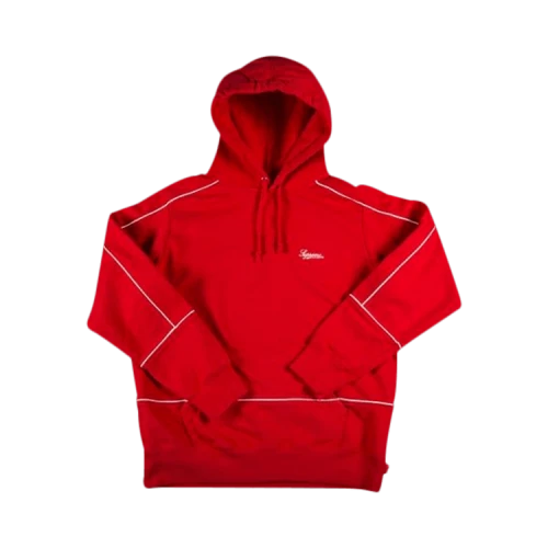Supreme Piping Hooded Sweatshirt 'Red'