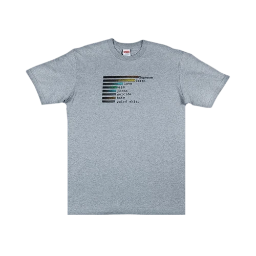 Supreme Chart T-Shirt 'Grey'