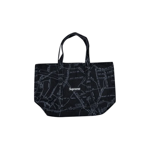 Supreme Gonz Map Denim Tote 'Black'