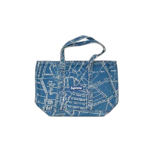 Supreme Gonz Map Denim Tote 'Blue'