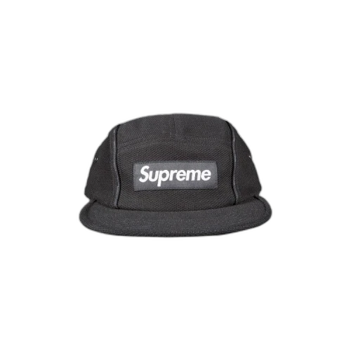 Supreme Pique Piping Camp Cap 'Black'