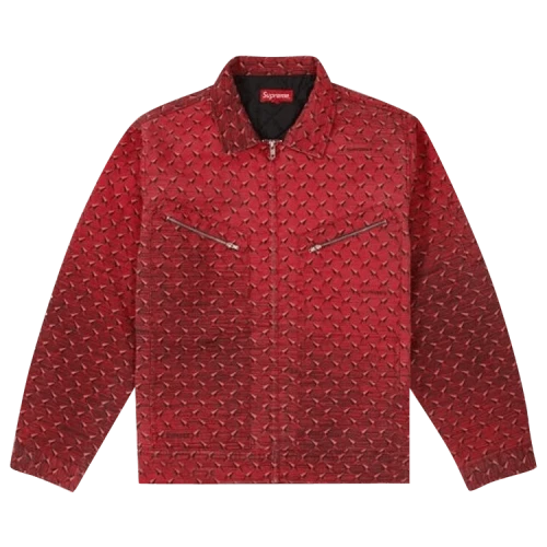 Supreme Diamond Plate Work Jacket 'Red'