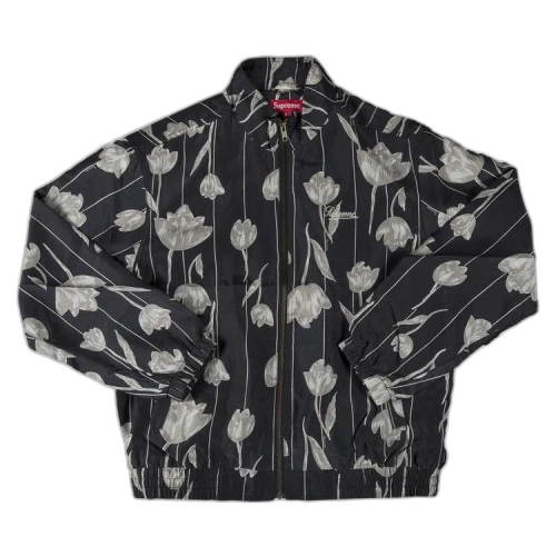 Supreme Floral Silk Track Jacket 'Black'