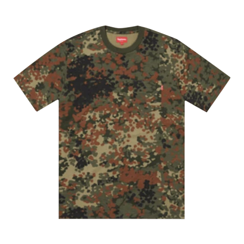 Supreme Short Sleeve Pocket Tee 'Olive German Camo'
