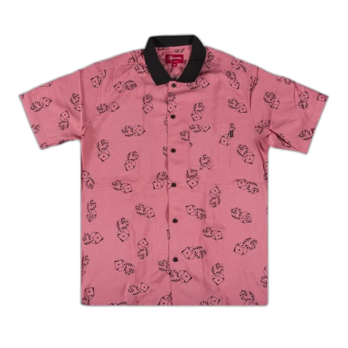 Supreme Dice Rayon Short-Sleeve Shirt 'Pink'