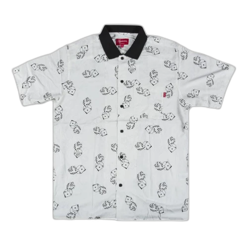 Supreme Dice Rayon Short-Sleeve Shirt 'White'