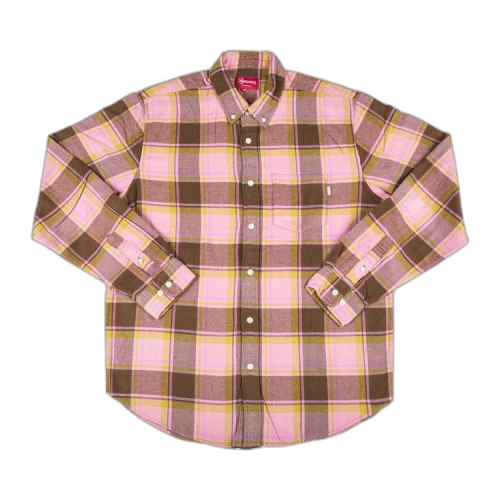 Supreme Plaid Flannel Shirt 'Pink'
