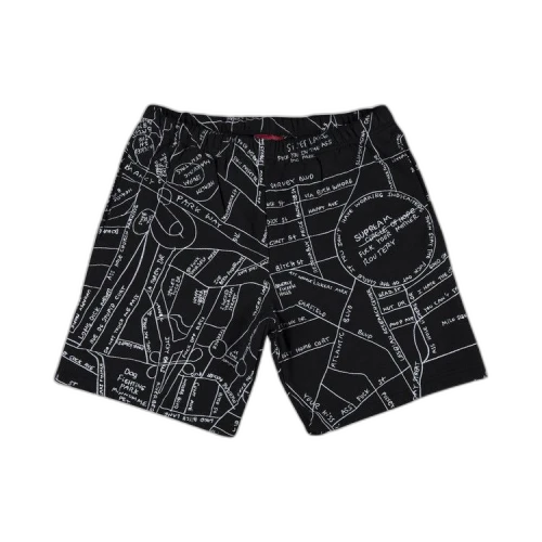 Supreme Gonz Embroidered Map Sweatshort 'Black'