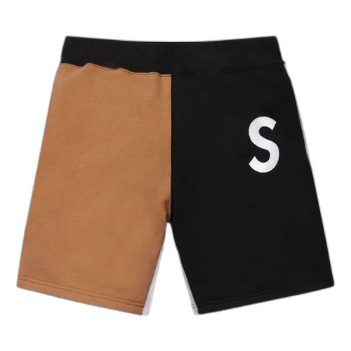 Supreme S Logo Colorblocked Sweatshort 'Black'
