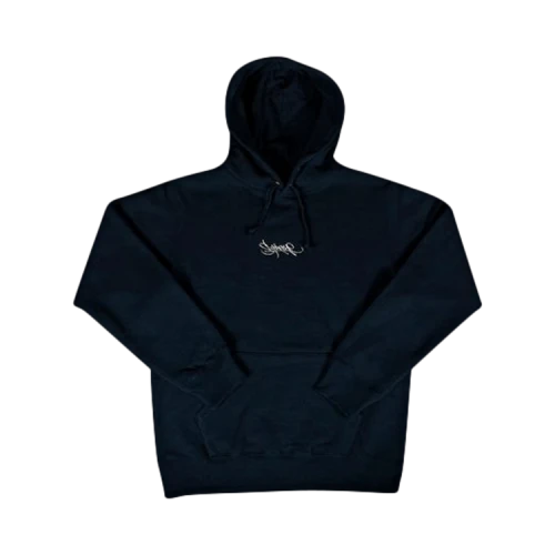Supreme Tag Logo Hooded Sweatshirt 'Navy'