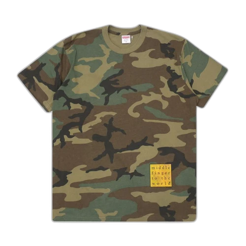 Supreme Middle Finger to the World Tee 'Woodland Camo'