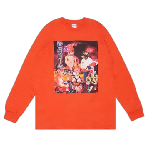 Supreme Sekintani La Norihiro Long-Sleeve Tee 'Bright Orange'