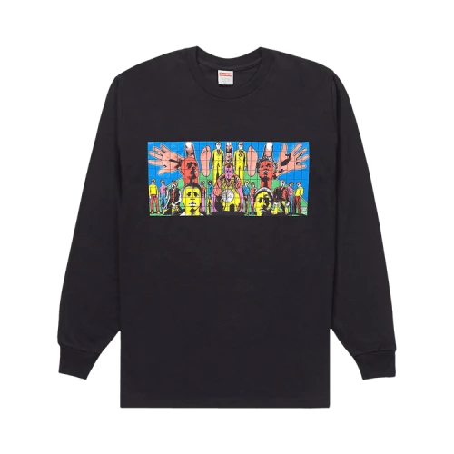 Supreme Gilbert and George DEATH AFTER LIFE Long-Sleeve Tee 'Black'