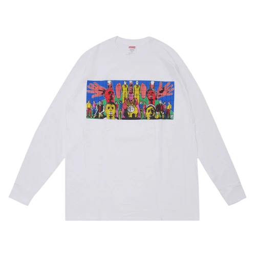 Supreme Gilbert and George DEATH AFTER LIFE Long-Sleeve Tee 'White'