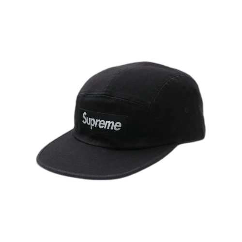 Supreme Washed Chino Twill Cap 'Black'