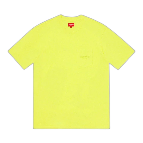 Supreme Short-Sleeve Pocket Tee 'Heather Pale Yellow'
