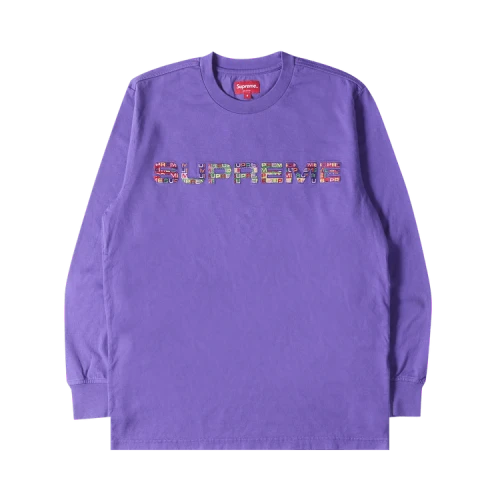 Supreme Meta Logo Long-Sleeve Top 'Purple'