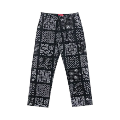 Supreme Paisley Grid Chino Pant 'Black'