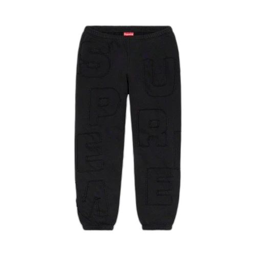 Supreme Cutout Letters Sweatpants 'Black'