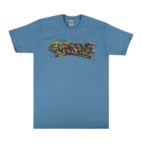 Supreme Paint Logo Tee 'Light Slate'