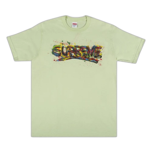Supreme Paint Logo Tee 'Pale Mint'