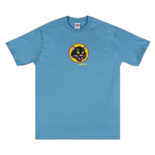 Supreme Black Cat Tee 'Light Slate'