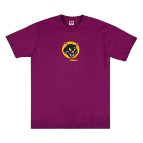 Supreme Black Cat Tee 'Magenta'