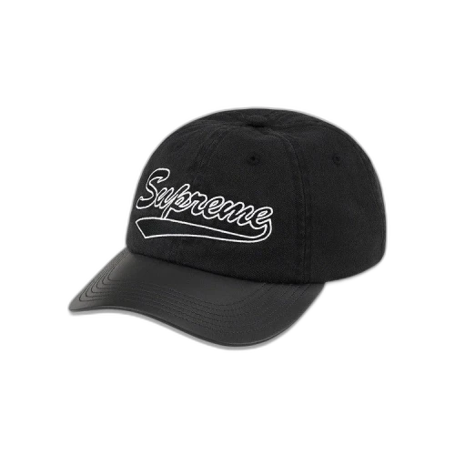 Supreme Leather Visor 6-Panel 'Black'
