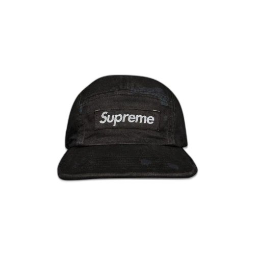 Supreme Overdyed Camo Camp Cap 'Black'