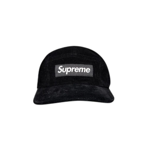 Supreme Fine Wale Corduroy Camp Cap 'Black'