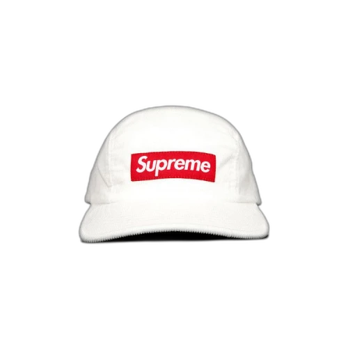 Supreme Fine Wale Corduroy Camp Cap 'White'