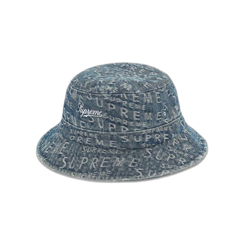 Supreme Warp Jacquard Logos Denim Crusher 'Blue'