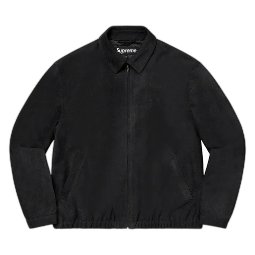 Supreme Suede Harrington Jacket 'Black'