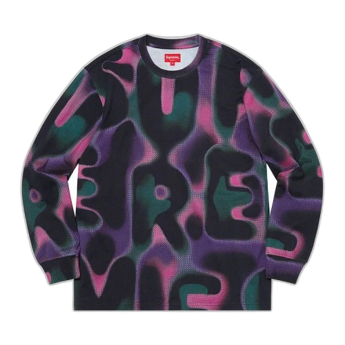 Supreme Half Tone Long-Sleeve Top 'Black'